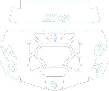 Чертеж Защита выноса радиатора квадроцикла CFMOTO X6