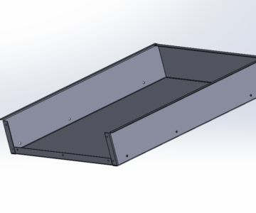 3D модель Малый ящик металлической тумбы 402х324х70 | Sheet Metal
