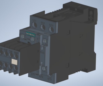 3D модель Контактор Siemens 3RT20261FB480ME2
