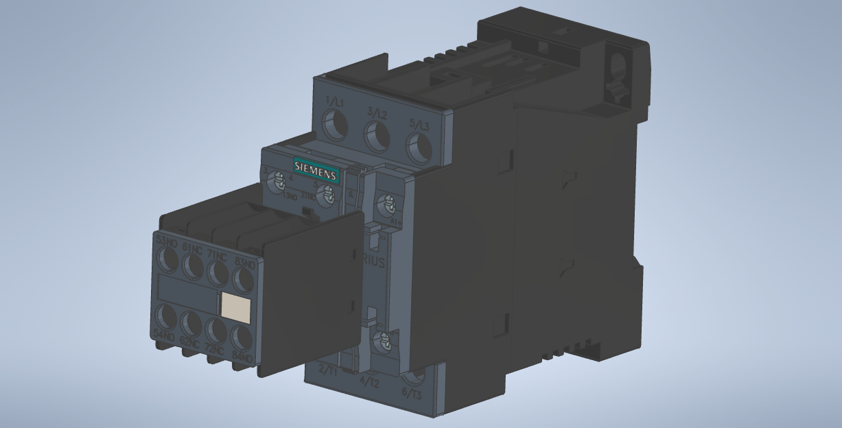 3D модель Контактор Siemens 3RT20261FB480ME2