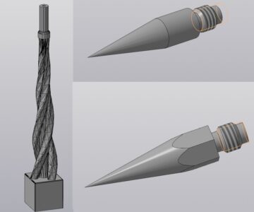 3D модель Наконечник для горелки и магнитная стойка для калибровки TCP робота