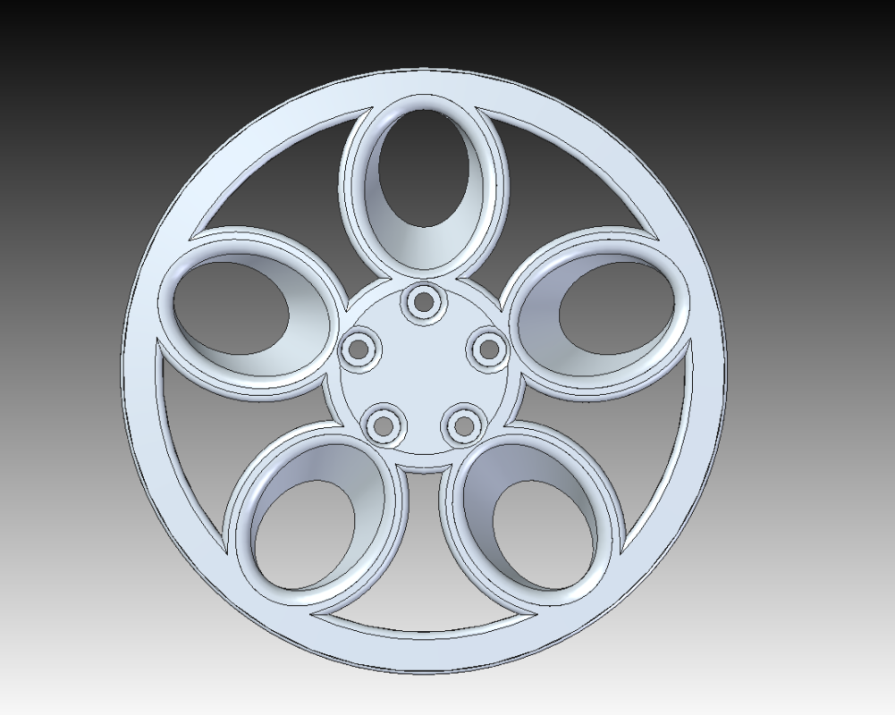 3D модель 17" дюймовая  модель диска