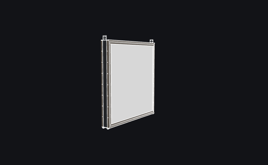 3D модель Смотровое окно 600*600*100