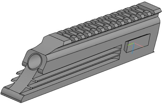 3D модель Модель для замены открытого прицела на Планку Вивер (Weaver rail) иж 60\61