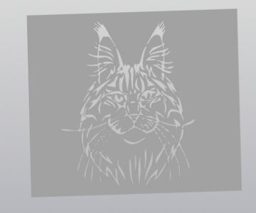 3D модель Рисунок maine coon для лазерной резки