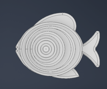 3D модель Трехмерная модель рыбы