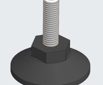 3D модель D50 М10х35 ПаКом. Арт. 4084061646 Ножка опора регулируемая винтовая.