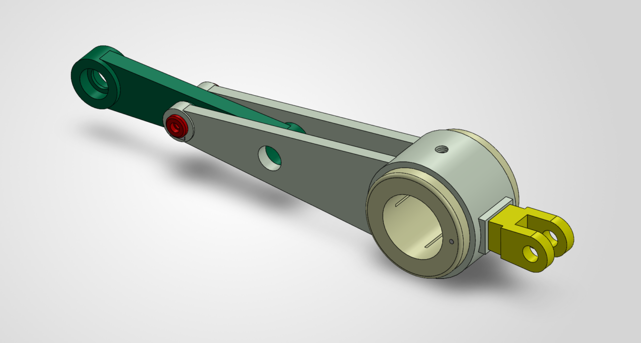 3D модель МЧ00.29.00.00 СБ Тяга в SolidWorks 2024