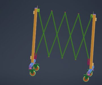 3D модель Подвижное ограждение 1000х1200мм.