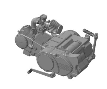 3D модель Двигатель мопеда Альфа 125