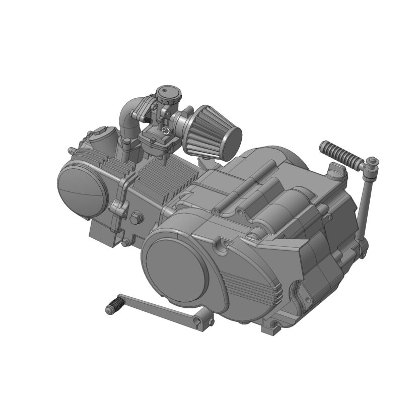 3D модель Двигатель мопеда Альфа 125