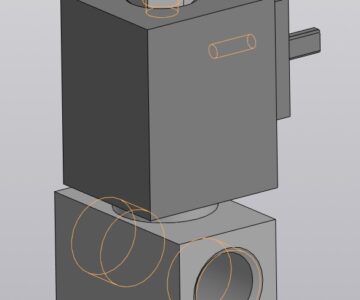 3D модель Клапан EV214R  с катушкой