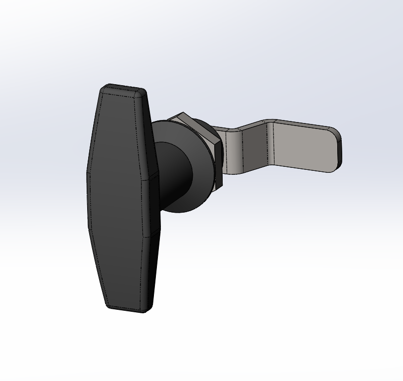 3D модель Замок щитовой MS 3020-2 цв. черный Н14