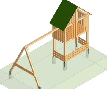 3D модель 3D детской площадки для дачи