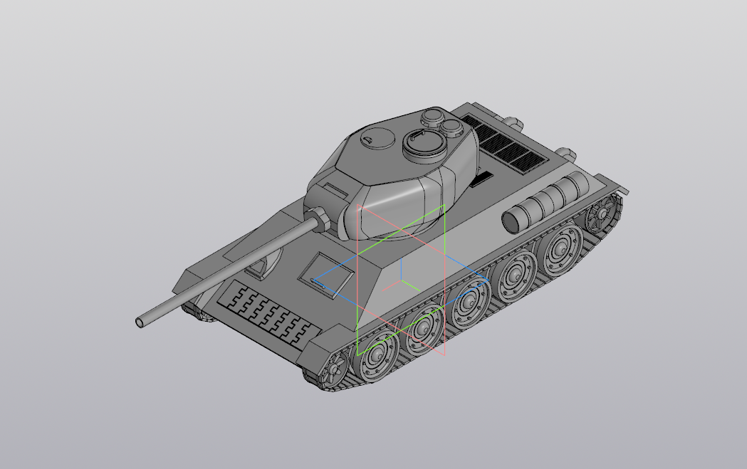 3D модель Модель игрушечного танка Т34-85