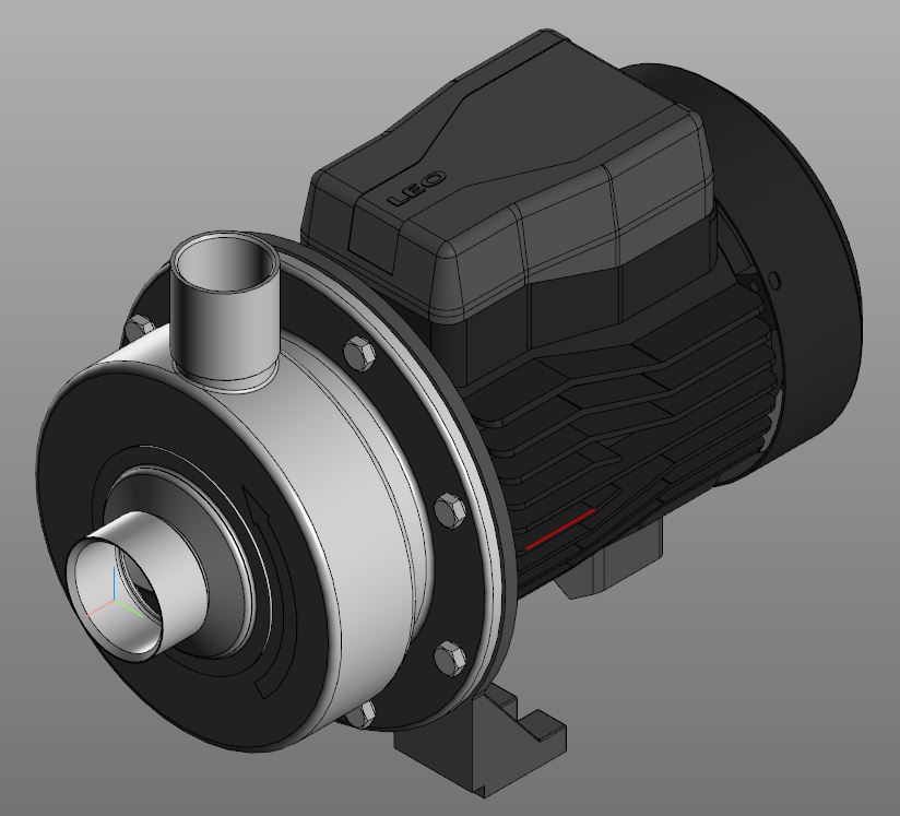 3D модель Центробежный насос LEO ABK50D