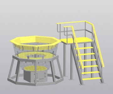 3D модель 3D модель банного чана и лестницы