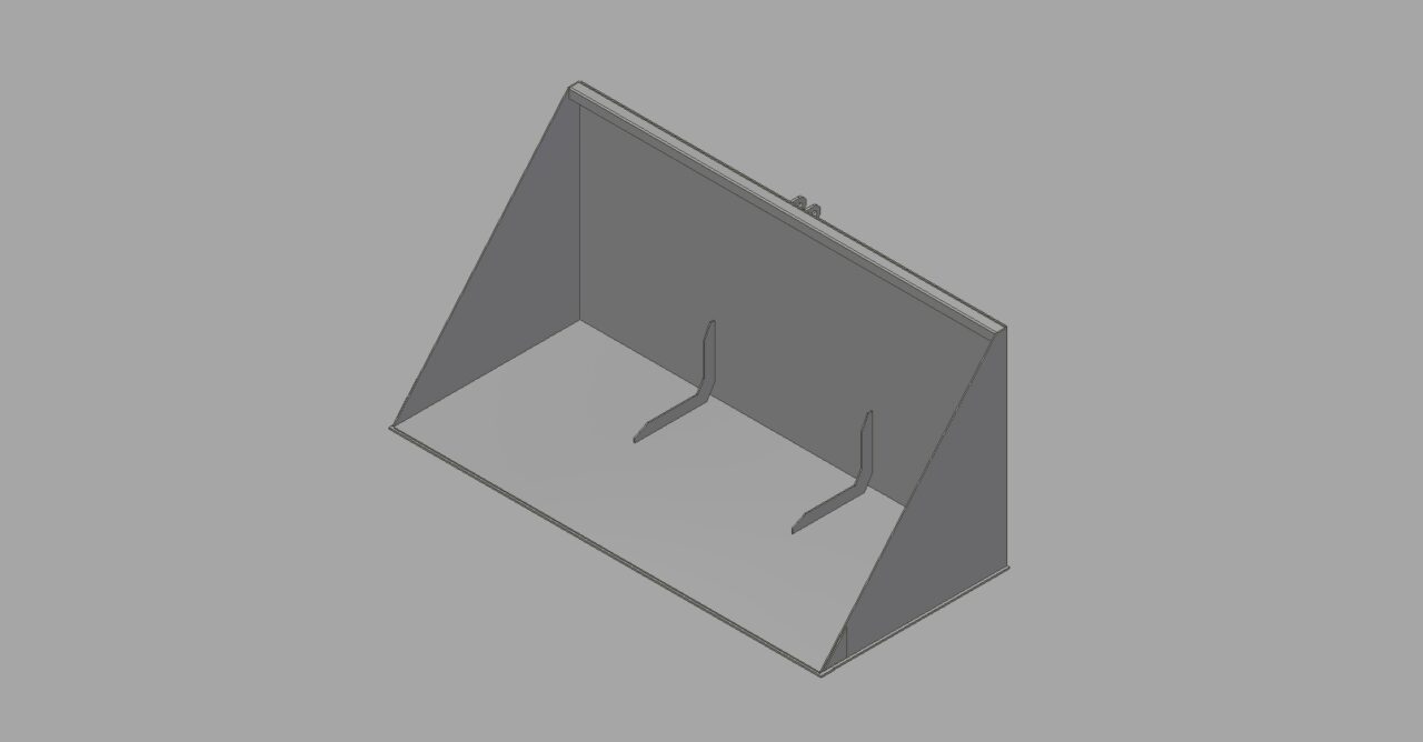 3D модель Ковш мини трактора задний 1622х809х786