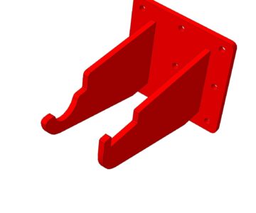 3D модель Кронштейн для огнетушителя типа ОУ-5 на стену