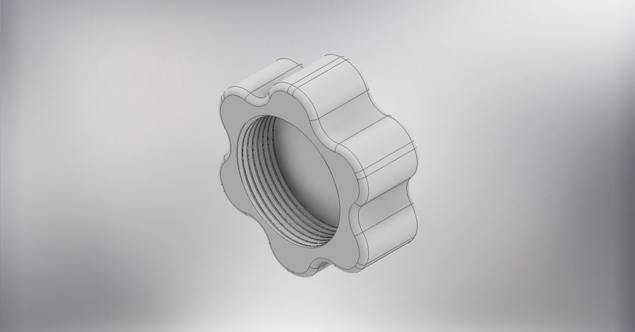 3D модель Крышка для советской канистры М45х2,5