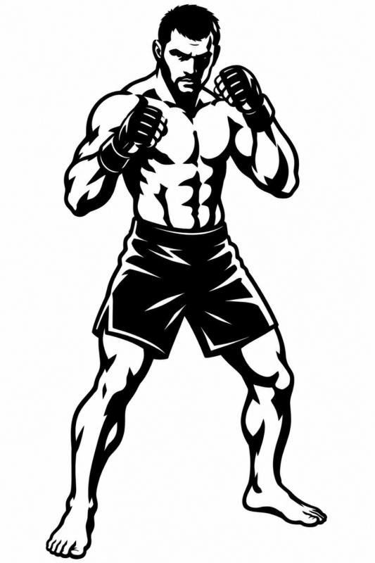3D модель Боец MMA fighter  299.8 × 591.6 мм