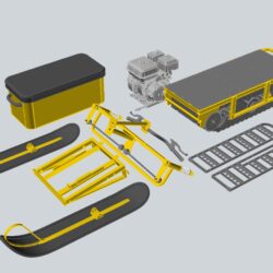 3D модель Миниснегоход из запчастей снегохода Буран