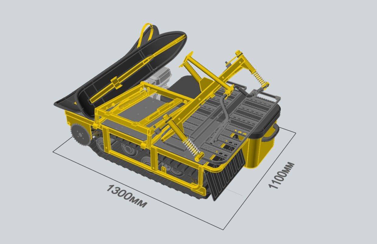 3D модель Миниснегоход из запчастей снегохода Буран