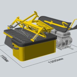 3D модель Миниснегоход из запчастей снегохода Буран