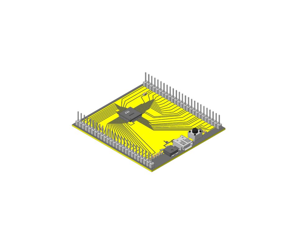 3D модель Отладочная плата STM