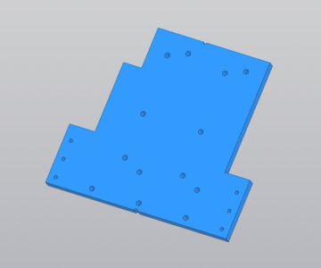 3D модель Переходная площадка мотоблока Крот-2 на двигатель лифан 168F с креплением под фару и крылья