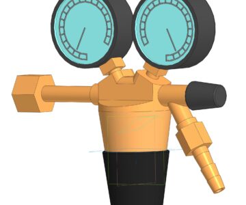 3D модель 3D модель редуктора газового баллонного