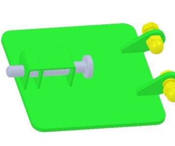 3D модель Лючок с подпружиненным шпингалетом