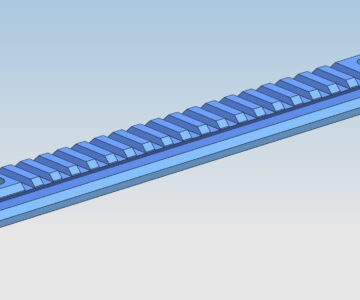 3D модель Планка пикатинни для гладкоствольного карабина Сайга 12C