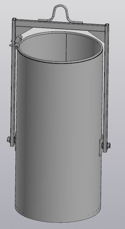 3D модель Самозагрузочная емкость (г/п 0,5т; V=250л)