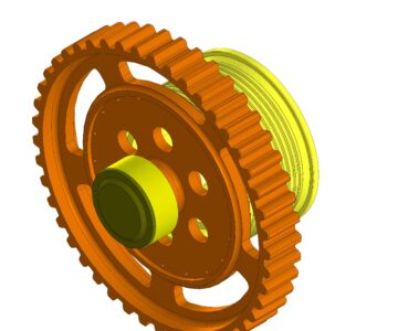 3D модель Вал барабана 1085.20.425-1СБ (1080.20.415СБ)