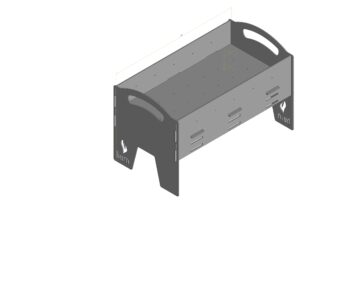 3D модель Мангал 480х270х300мм