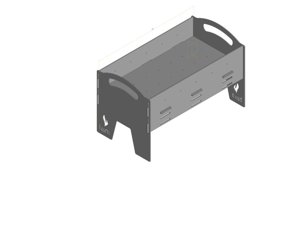 3D модель Мангал 480х270х300мм