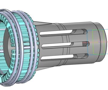 3D модель Контакт подвижный ВЭ на 3150 Ампер