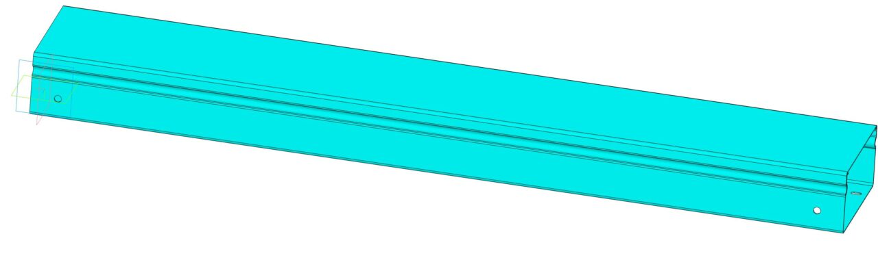 3D модель Кабель-канал оцинкованный 120x60x750 мм для КРУ
