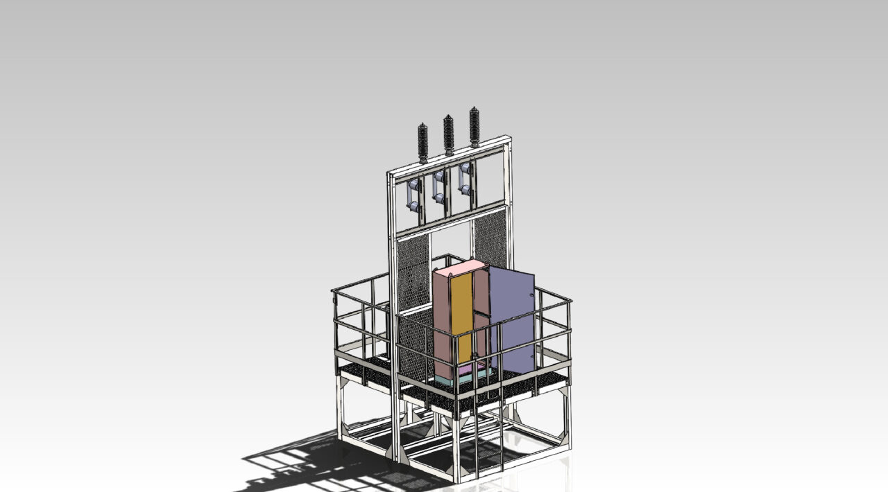 3D модель Комплектная трансформаторная подстанция наружная КТПН - 400/35