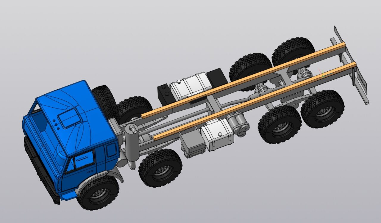 3D модель Шасси Камаз-63501