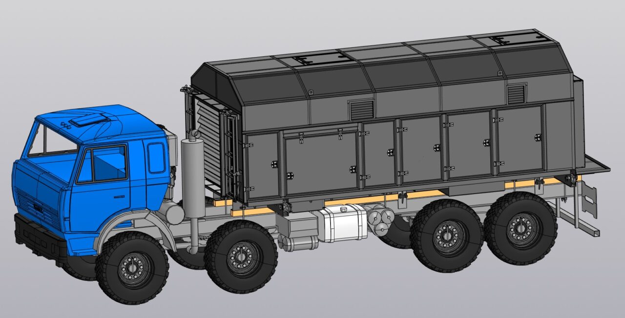 3D модель Шасси Камаз-63501