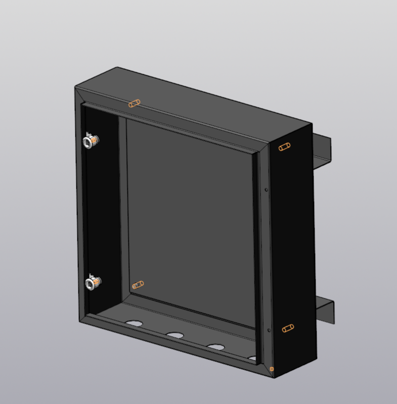 3D модель Шкаф охранной сигнализации (500х500х150)