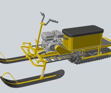 3D модель Миниснегоход из запчастей снегохода Буран