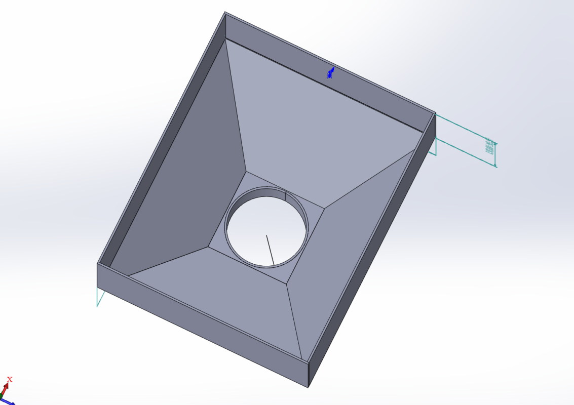 3D модель Воронка на рюмку подачи бетона для присоединения трубы 125мм