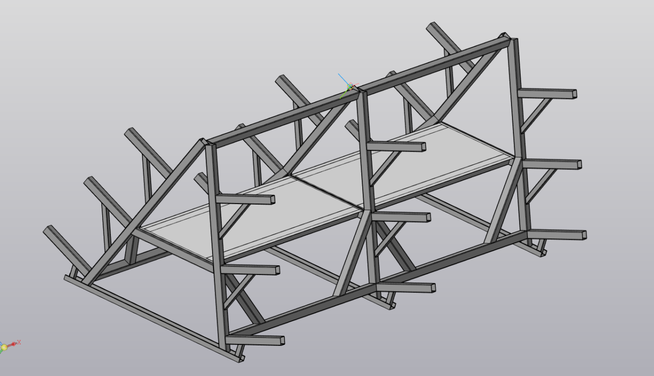 3D модель Ёлка для складирования металлопроката
