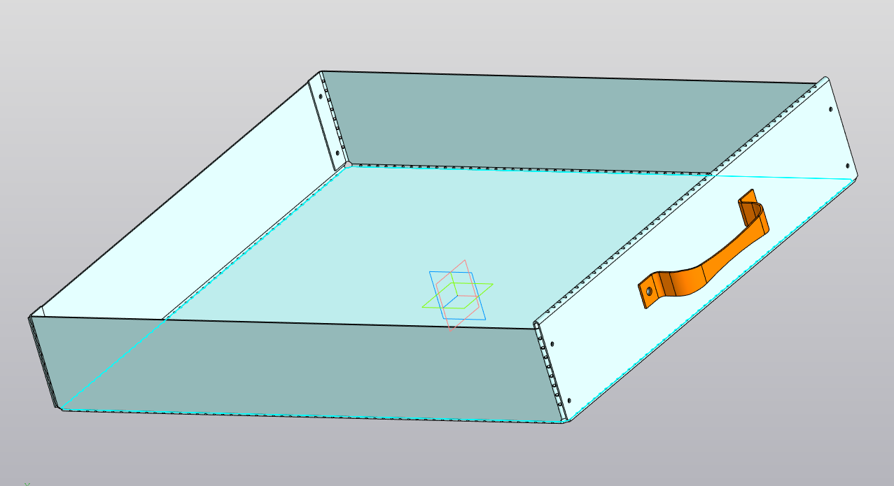 3D модель Верстак металлический с ящиками