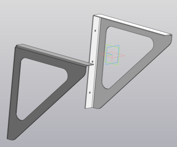 3D модель Кронштейн для полки 270*270*30 мм