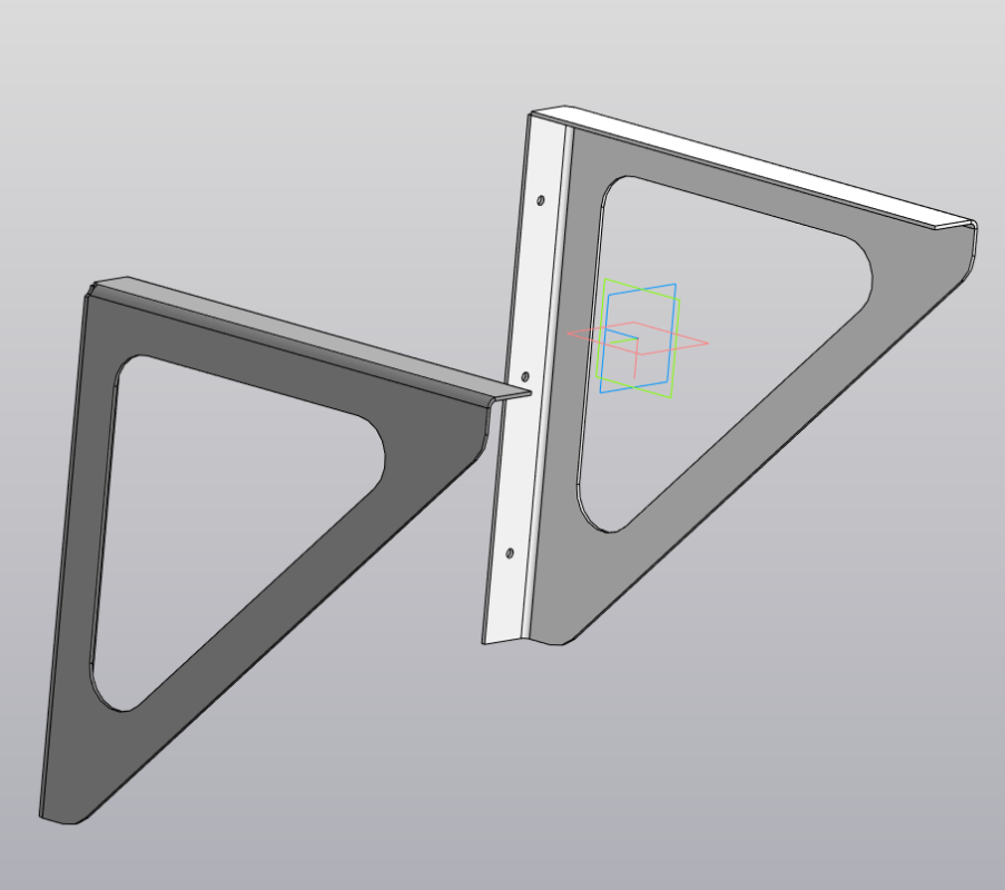 3D модель Кронштейн для полки 270*270*30 мм