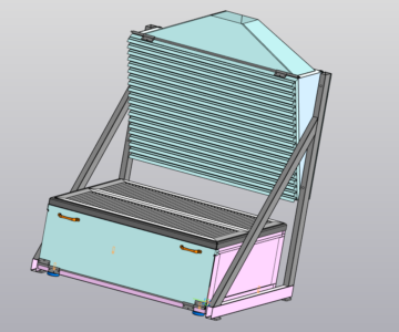 3D модель Стол для зачистки с отводом пыли сбором мелких частиц